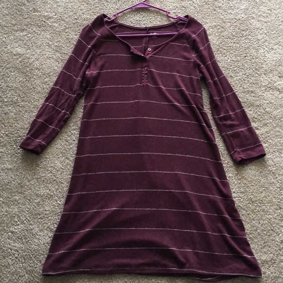 SO Dresses & Skirts - Burgundy striped tunic dress